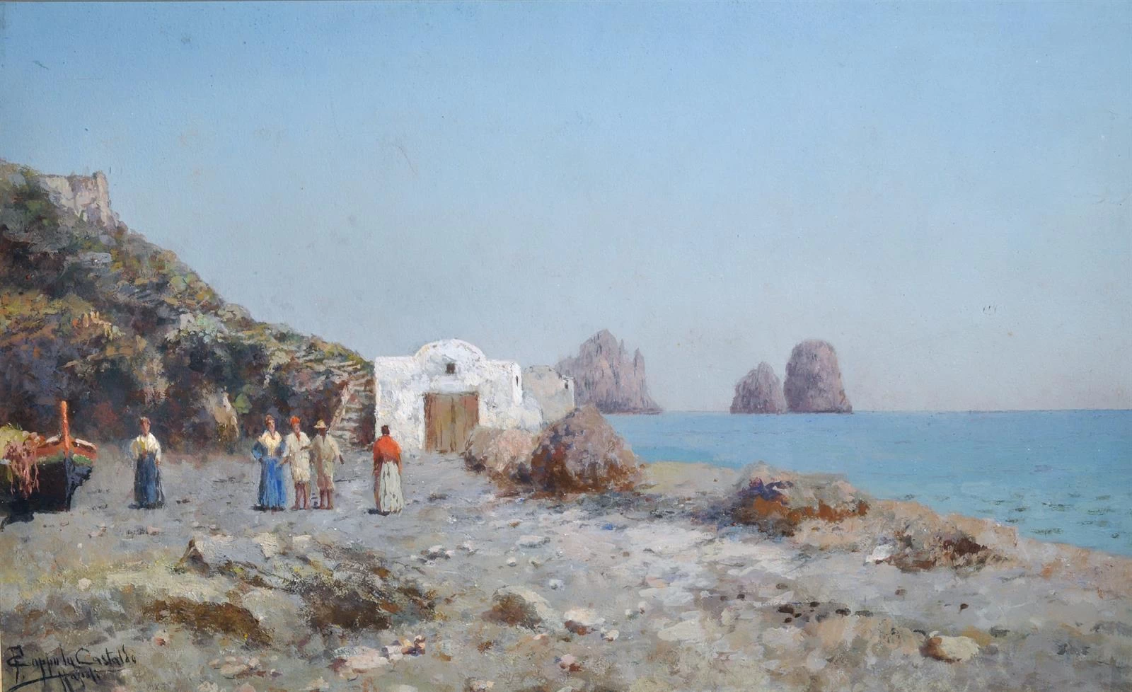23-Francesco Coppola Castaldo-Spiaggia a Capri  